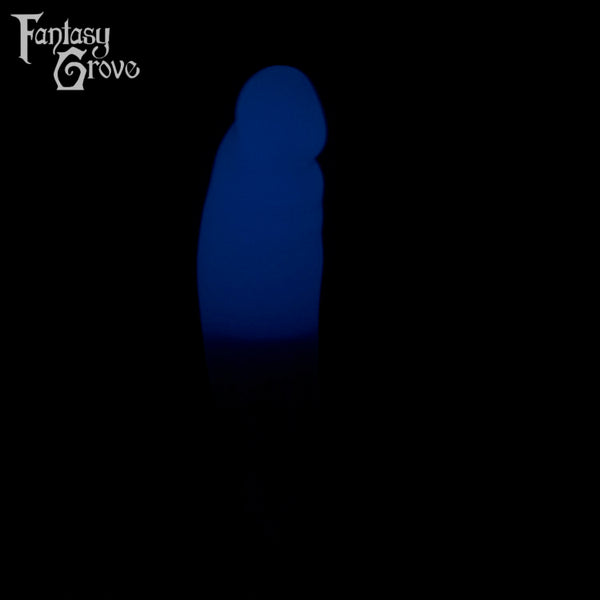 A Fantasy Grove sex toy on a black background with a logo in the upper left corner
