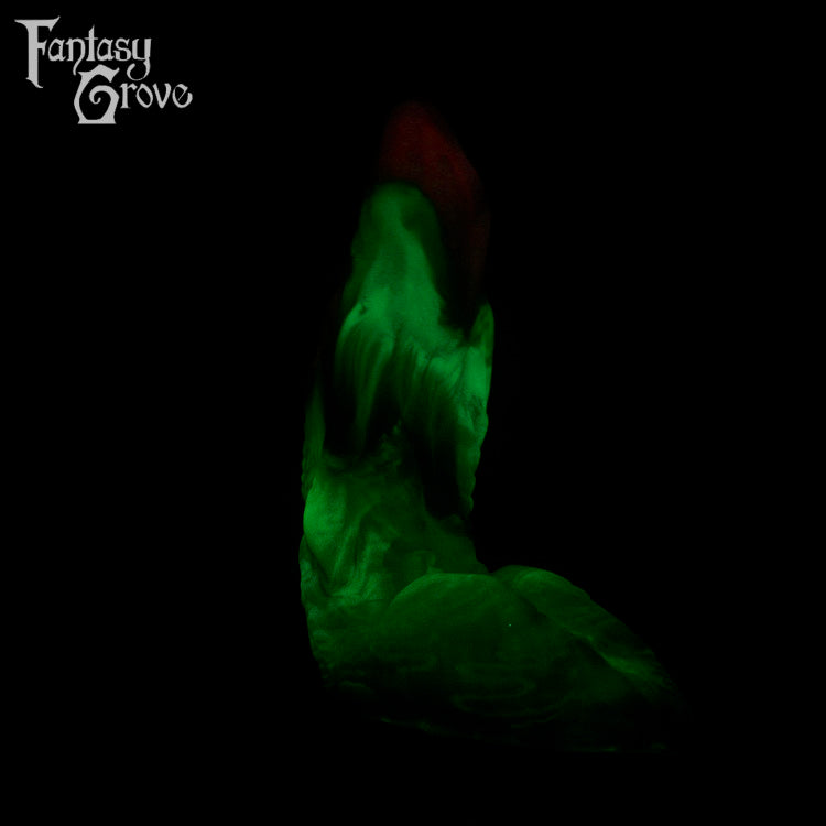 A fantasy sex toy on a black background with the Fantasy Grove logo in the upper left corner
