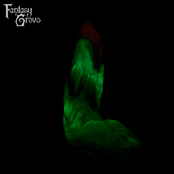 A fantasy sex toy on a black background with the Fantasy Grove logo in the upper left corner