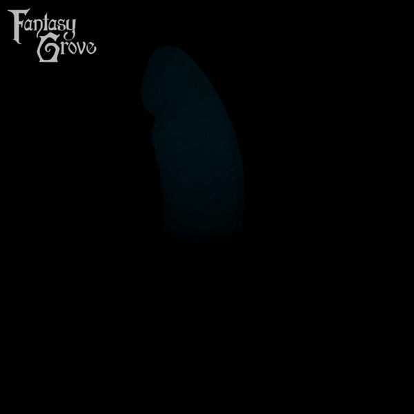 A Fantasy Grove sex toy on a black background with a logo in the upper left corner