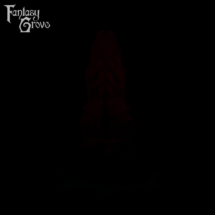 A fantasy sex toy on a black background with the Fantasy Grove logo in the upper left corner