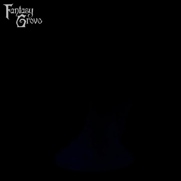 A fantasy sex toy on a black background with the Fantasy Grove logo in the upper left corner 