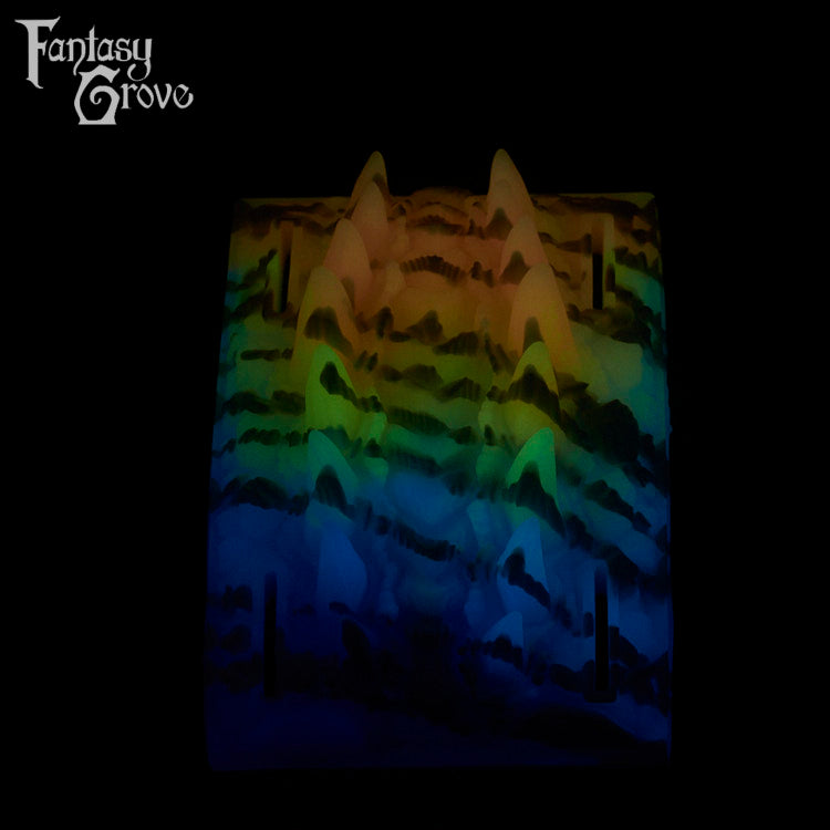 A Fantasy Grove sex toy on a black background with a logo in the upper left corner