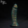 A Fantasy Grove sex toy on a black background with a logo in the upper left corner