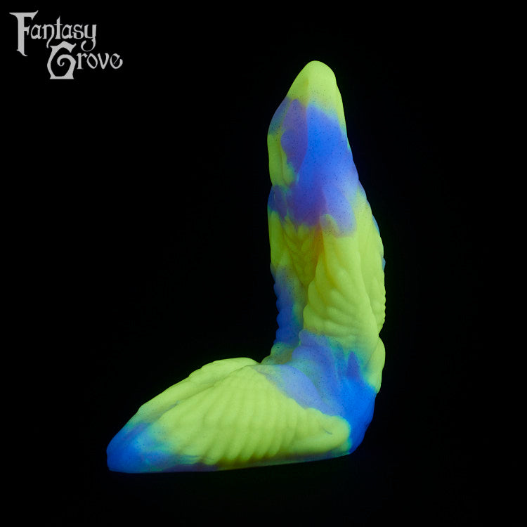 A fantasy sex toy on a black background with the Fantasy Grove logo in the upper left corner