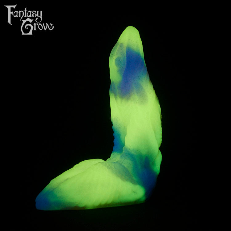 A fantasy sex toy on a black background with the Fantasy Grove logo in the upper left corner