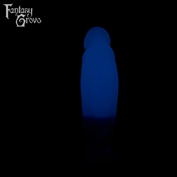 A Fantasy Grove sex toy on a black background with a logo in the upper left corner