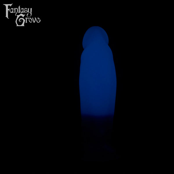 A Fantasy Grove sex toy on a black background with a logo in the upper left corner