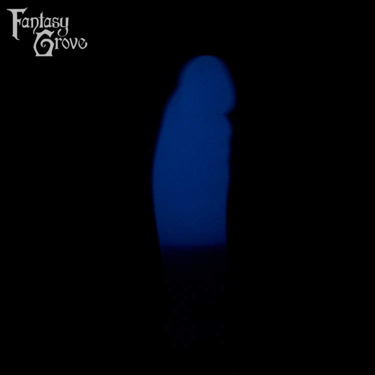 A Fantasy Grove sex toy on a black background with a logo in the upper left corner