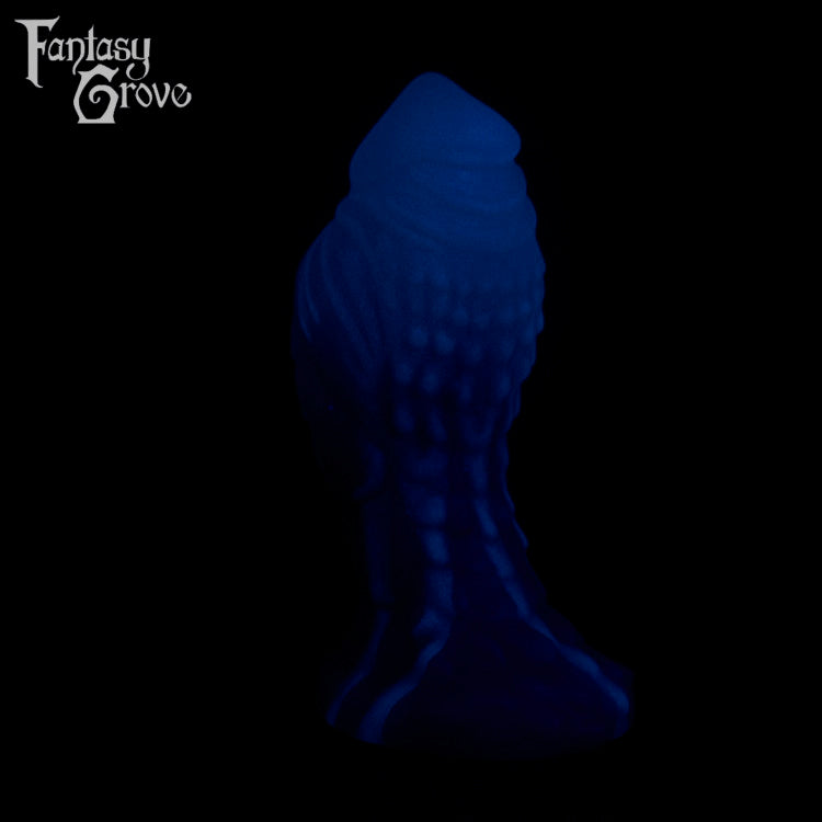 A fantasy sex toy on a black background with the Fantasy Grove logo in the upper left corner