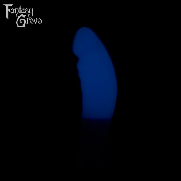 A Fantasy Grove sex toy on a black background with a logo in the upper left corner