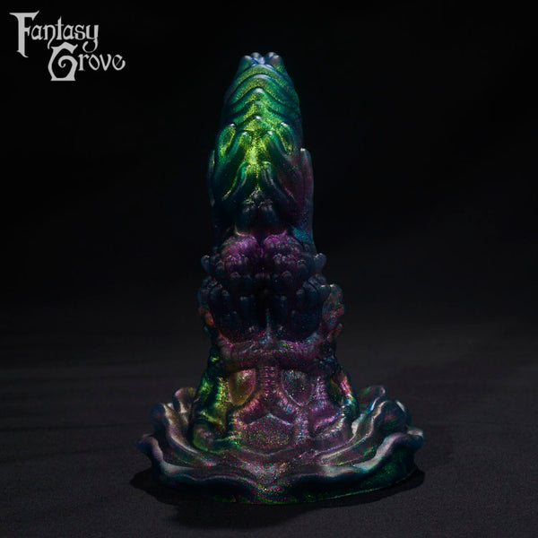 A fantasy sex toys on a black background with Fantasy Grove branding