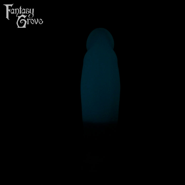 A Fantasy Grove sex toy on a black background with a logo in the upper left corner