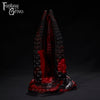 A Fantasy Grove sex toy on a black background with a logo in the upper left corner