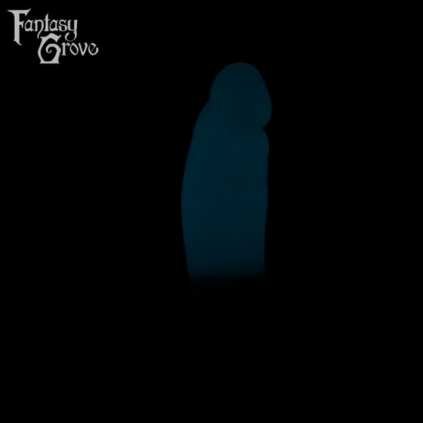 A Fantasy Grove sex toy on a black background with a logo in the upper left corner