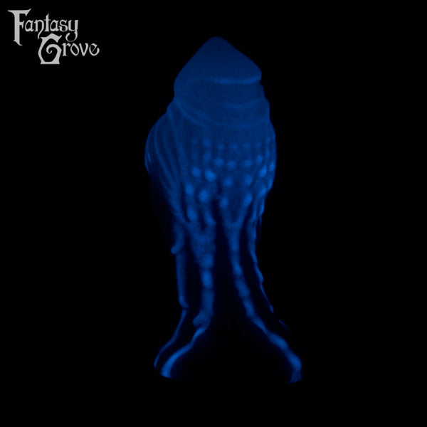 A fantasy sex toy on a black background with the Fantasy Grove logo in the upper left corner