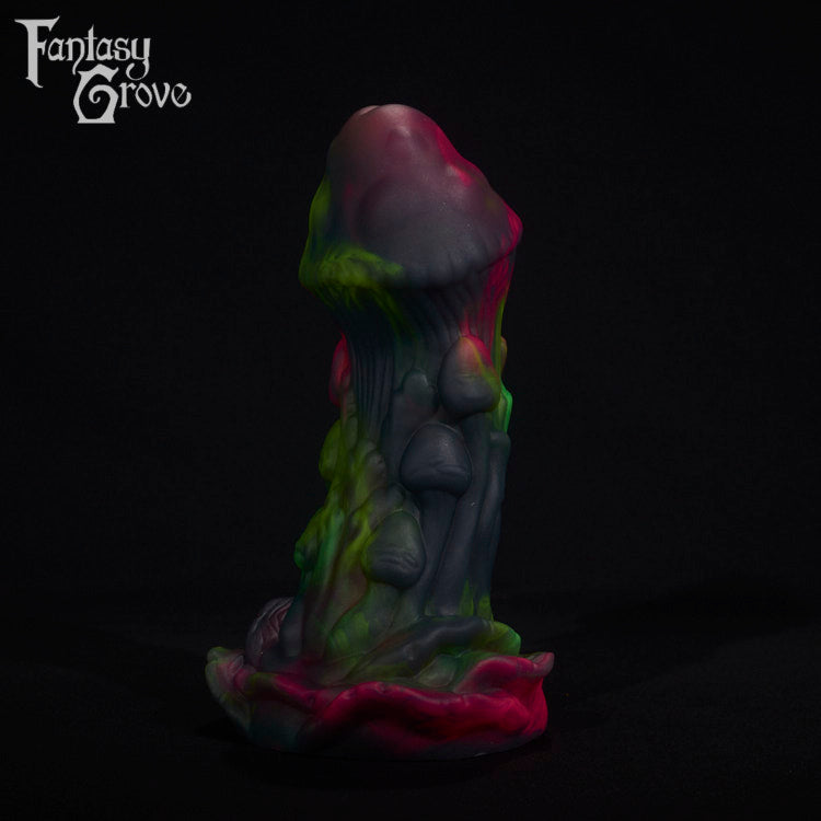 A fantasy sex toy on a black background with the Fantasy Grove logo in the upper left corner