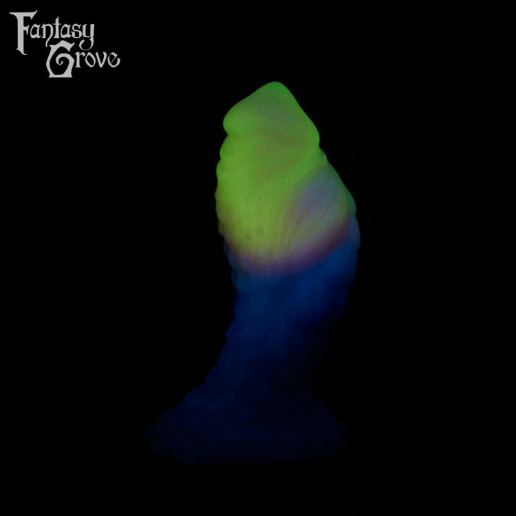 A fantasy sex toy on a black background with the Fantasy Grove logo in the upper left corner