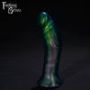 A Fantasy Grove sex toy on a black background with a logo in the upper left corner