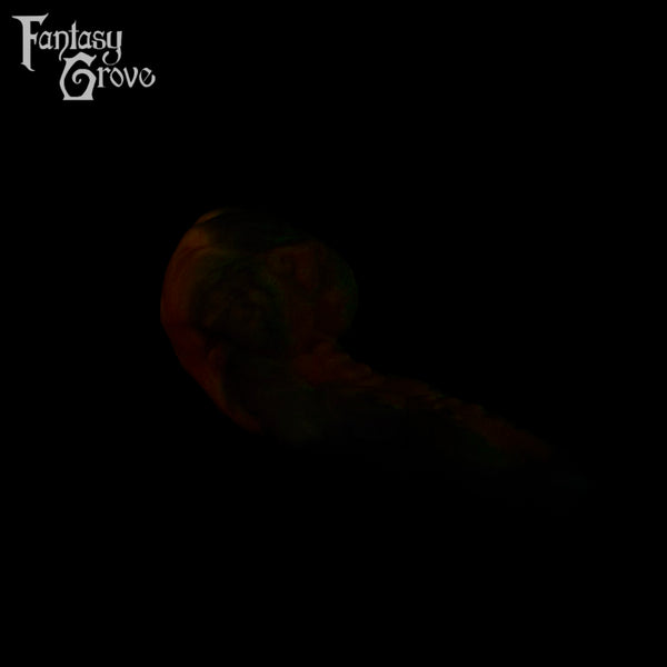 A fantasy sex toy on a black background with the Fantasy Grove logo in the upper left corner 