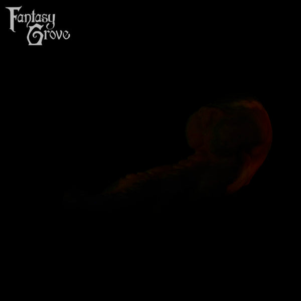 A fantasy sex toy on a black background with the Fantasy Grove logo in the upper left corner 