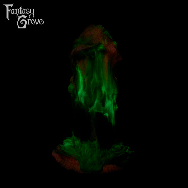 A fantasy sex toy on a black background with the Fantasy Grove logo in the upper left corner