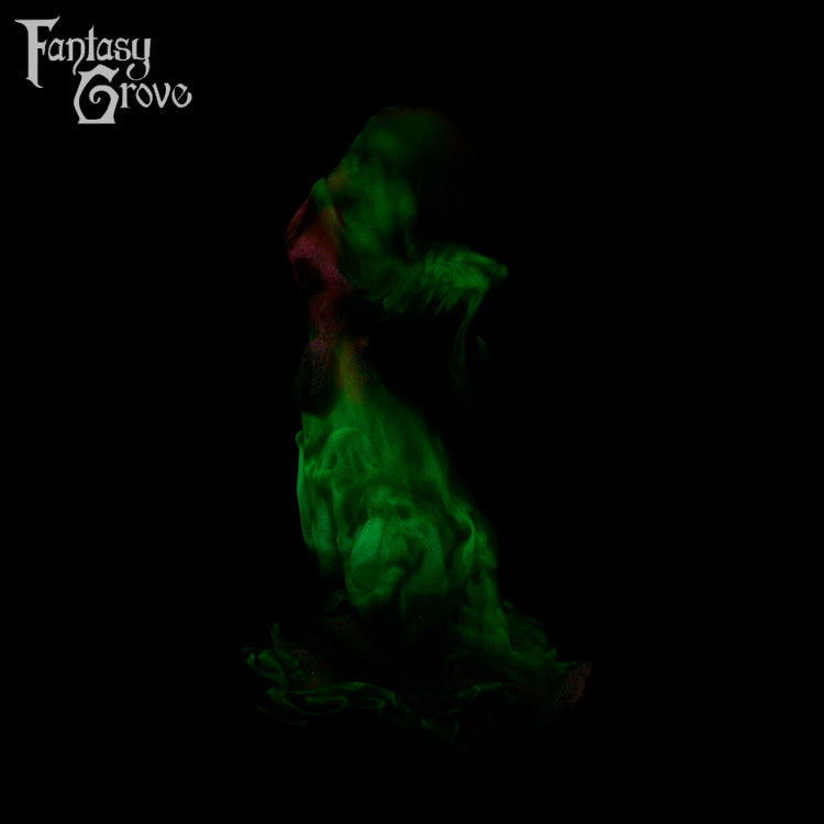 A fantasy sex toy on a black background with the Fantasy Grove logo in the upper left corner