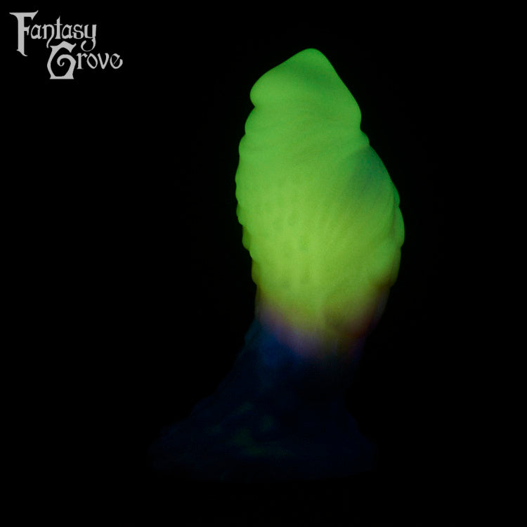A fantasy sex toy on a black background with the Fantasy Grove logo in the upper left corner