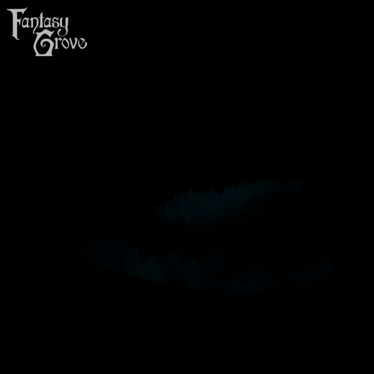 A Fantasy Grove sex toy on a black background with a logo in the upper left corner
