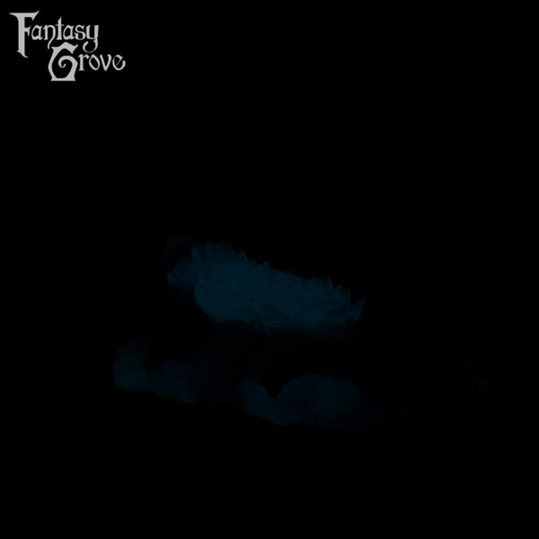 A Fantasy Grove sex toy on a black background with a logo in the upper left corner