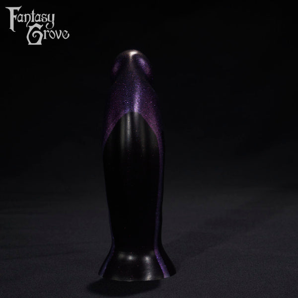 A Fantasy Grove sex toy on a black background with a logo in the upper left corner