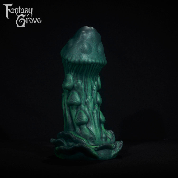 A fantasy sex toy on a black background with the Fantasy Grove logo in the upper left corner