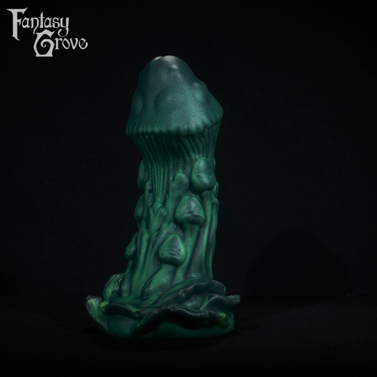 A fantasy sex toy on a black background with the Fantasy Grove logo in the upper left corner