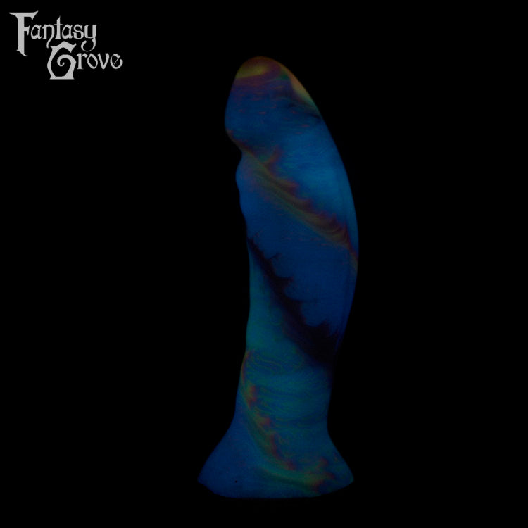 A fantasy sex toy on a black background with the Fantasy Grove logo in the upper left corner