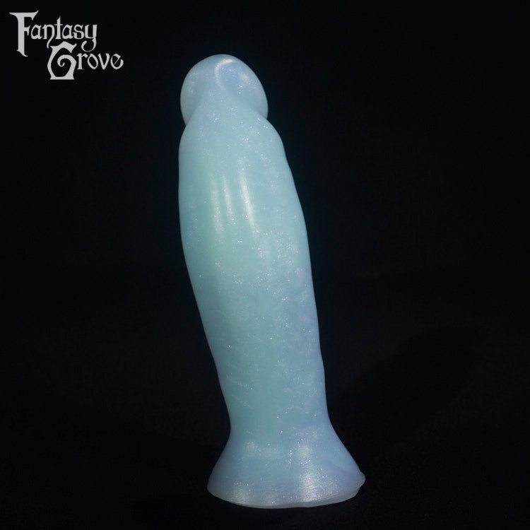 A fantasy sex toy on a black background with the Fantasy Grove logo in the upper left corner