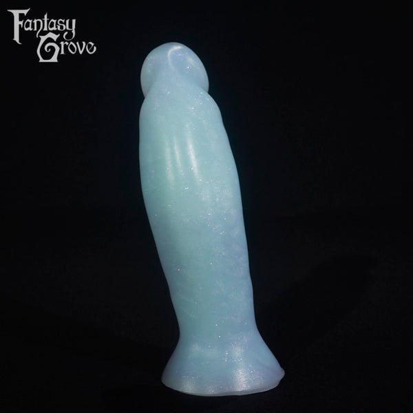 A fantasy sex toy on a black background with the Fantasy Grove logo in the upper left corner
