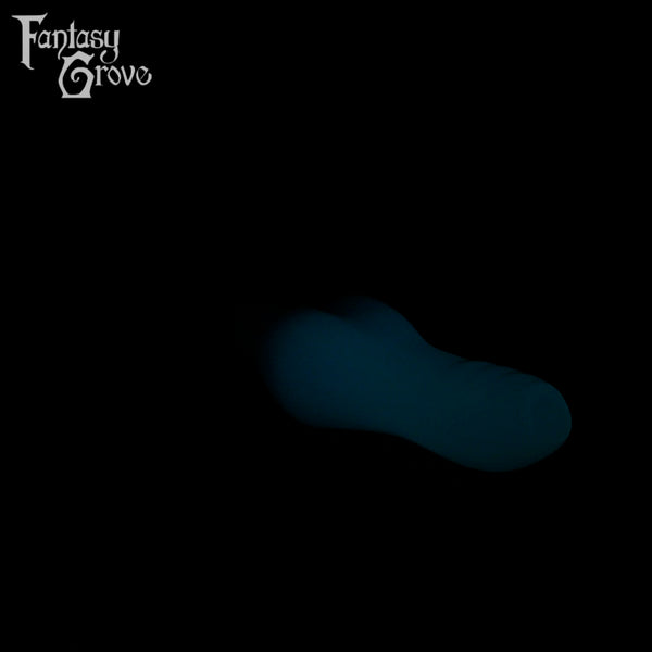 A Fantasy Grove sex toy on a black background with a logo in the upper left corner