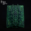 A fantasy sex toy on a black background with the Fantasy Grove logo in the upper left corner