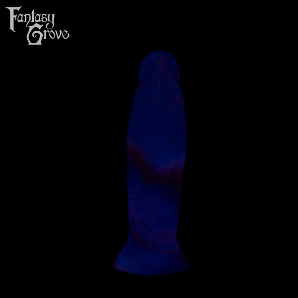 A fantasy sex toy on a black background with the Fantasy Grove logo in the upper left corner
