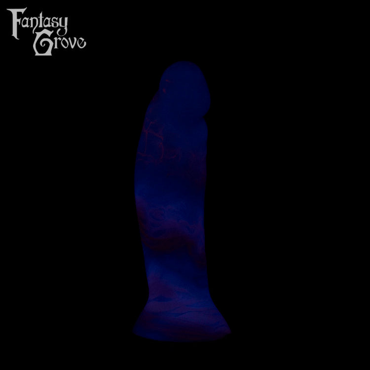 A fantasy sex toy on a black background with the Fantasy Grove logo in the upper left corner