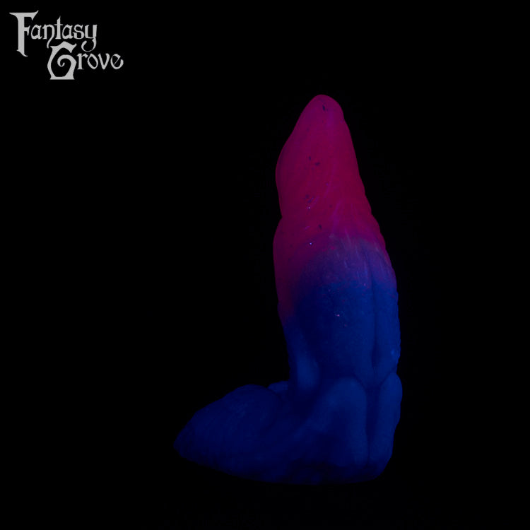 A fantasy sex toy on a black background with the Fantasy Grove logo in the upper left corner