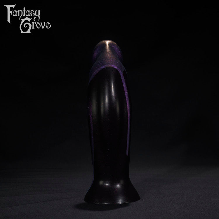 A Fantasy Grove sex toy on a black background with a logo in the upper left corner