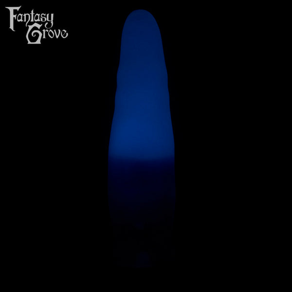 A Fantasy Grove sex toy on a black background with a logo in the upper left corner