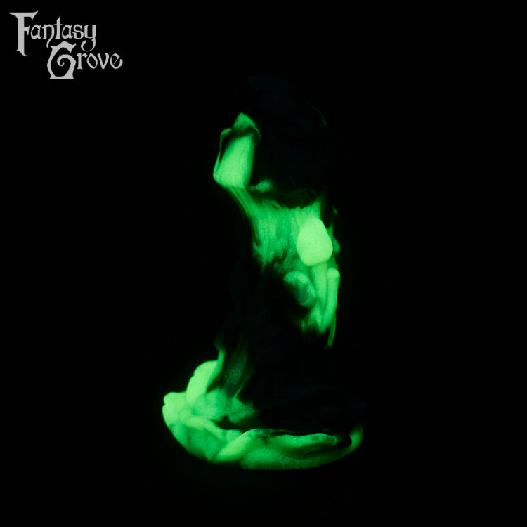 A fantasy sex toy on a black background with the Fantasy Grove logo in the upper left corner