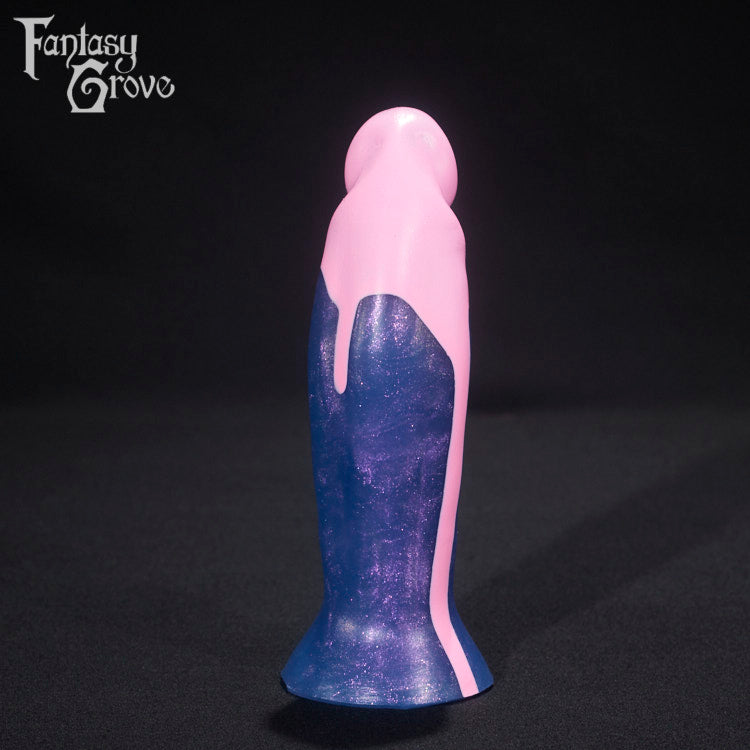 A fantasy sex toy on a black background with the Fantasy Grove logo in the upper left corner 