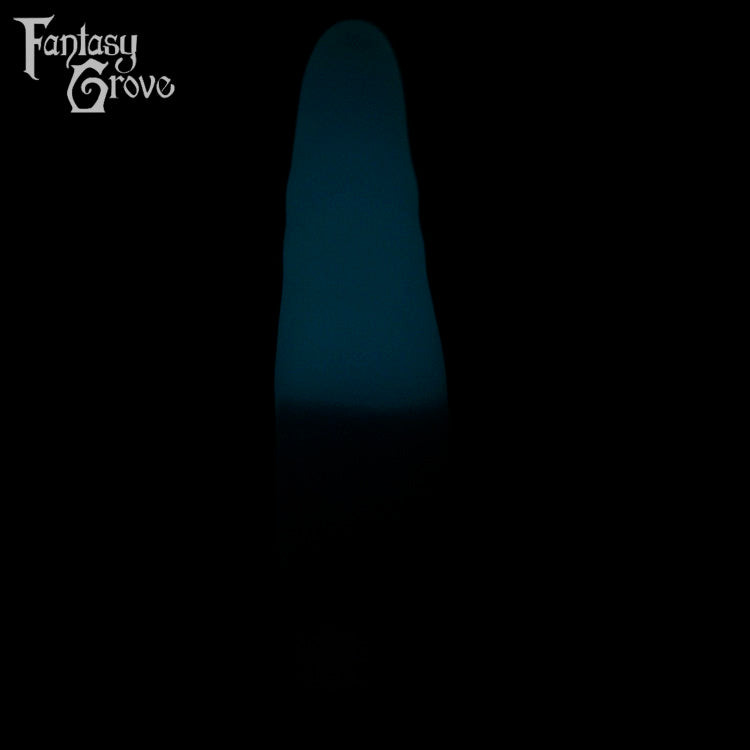 A Fantasy Grove sex toy on a black background with a logo in the upper left corner