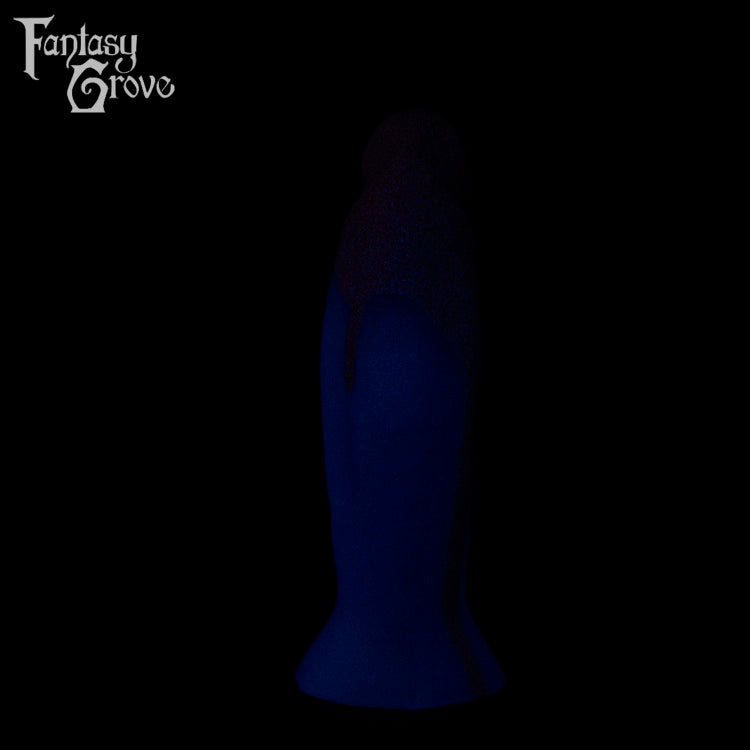 A fantasy sex toy on a black background with the Fantasy Grove logo in the upper left corner 