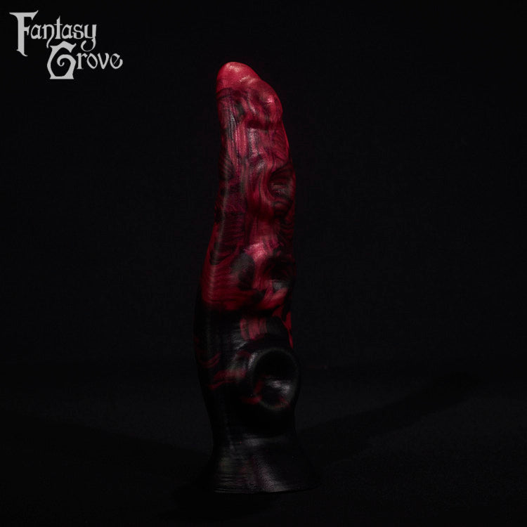 A fantasy sex toy on a black background with the Fantasy Grove logo in the upper left corner
