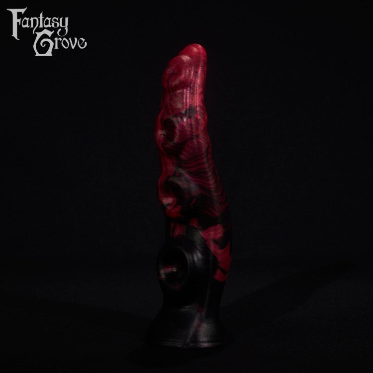 A fantasy sex toy on a black background with the Fantasy Grove logo in the upper left corner