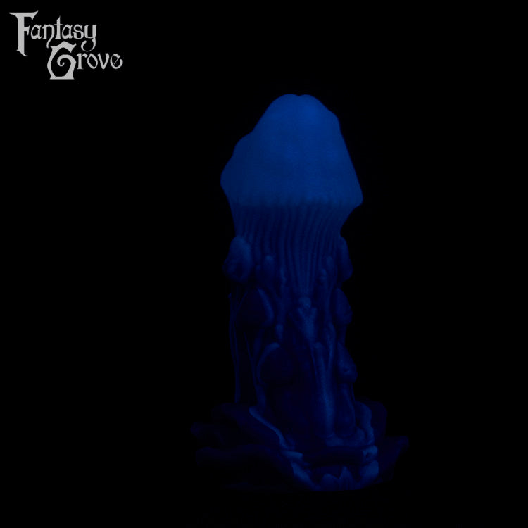 A fantasy sex toy on a black background with the Fantasy Grove logo in the upper left corner